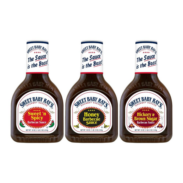 Sweet Baby Ray's BBQ Sauce Variety Pack, Sweet baby ray's variety back, Sweet Baby rays BBQ sauce
