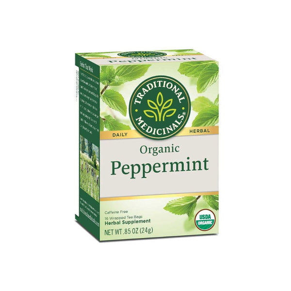 Traditional Medicinals Organic Peppermint Herbal Leaf Tea, 16 Tea Bags - Trustables