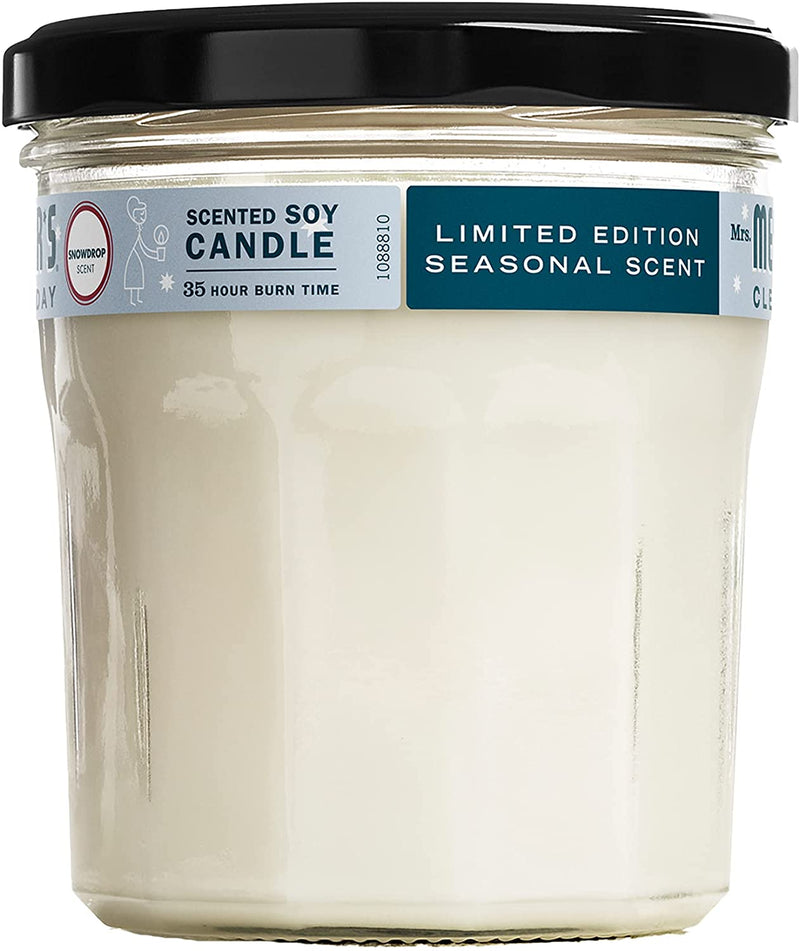 Mrs. Meyer's Soy Candle, Snow Drop, 7.2 OZ - Trustables