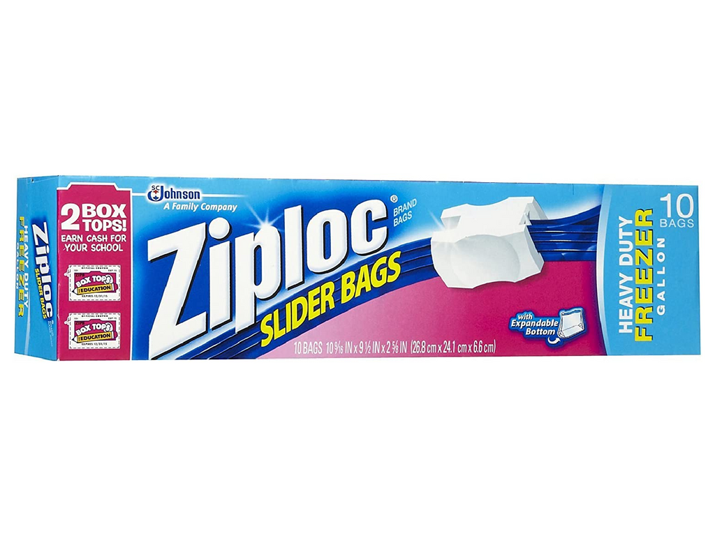 Ziploc Brand Freezer Gallon Bags, Large Food Storage Bags, 10 Count