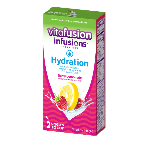 Vitafusion Infusions Hydration Singles To Go - Berry Lemonade, 1 CT