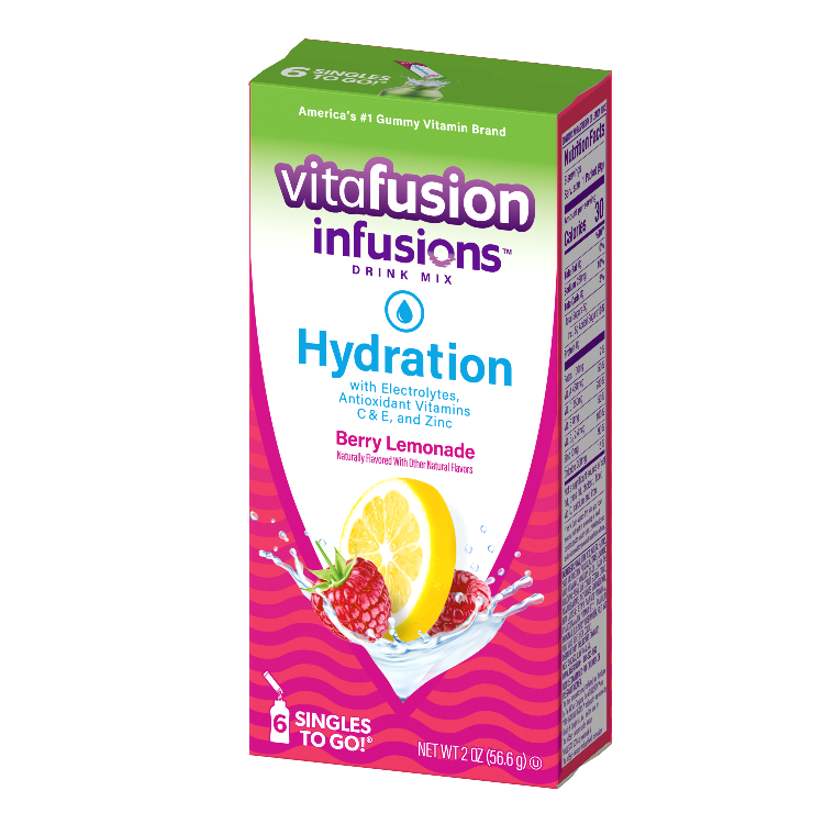 Vitafusion Infusions Hydration Singles To Go - Berry Lemonade, 1 CT
