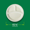 Hefty EcoSave 10-1/8" Compostable Compartment Plates, 16 CT - Trustables