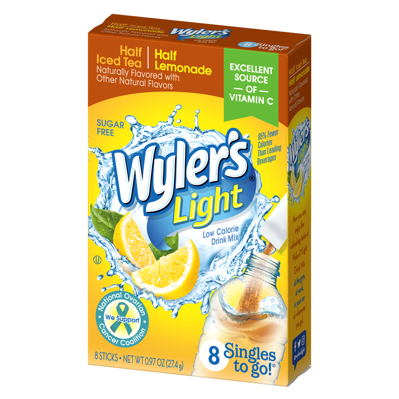 Wyler's Light Half Iced Tea/ Half Lemonade Singles To Go Drink Mix, 8 CT