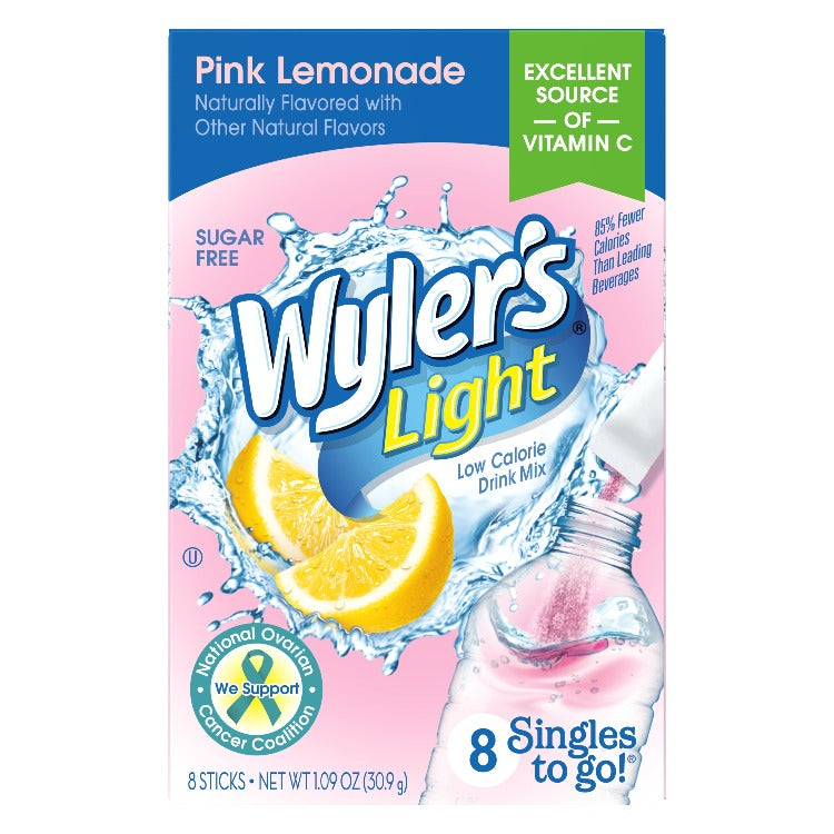Wyler's Light Pink Lemonade Singles To Go Drink Mix, 8 CT