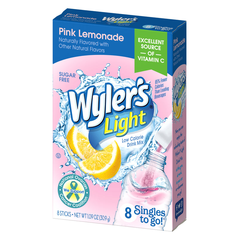 Wyler's Light Pink Lemonade Singles To Go Drink Mix, 8 CT