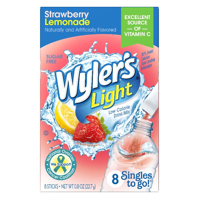 Wyler's Light Strawberry Lemonade Singles To Go Drink Mix, 8 CT