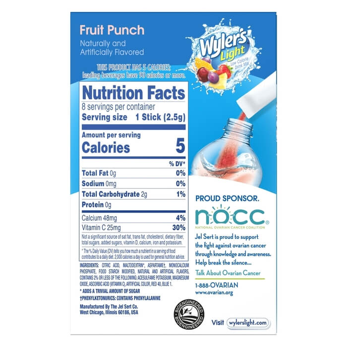 Wyler's Light Fruit Punch Singles To Go Drink Mix, 8 CT