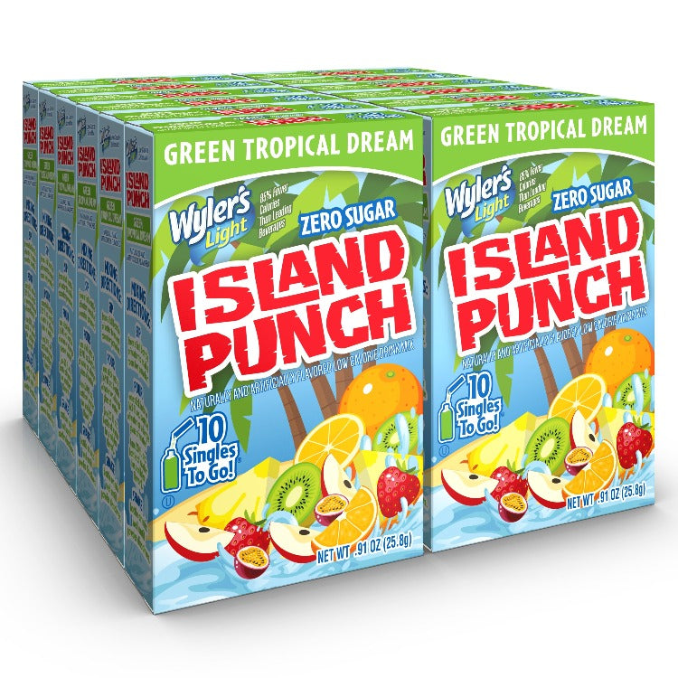 Island Punch Singles to Go Case of 12, Island Punch Green Tropical Dream Case of 12, Green tropical dream case of 12, Island Punch Green Tropical Dream Case of 12