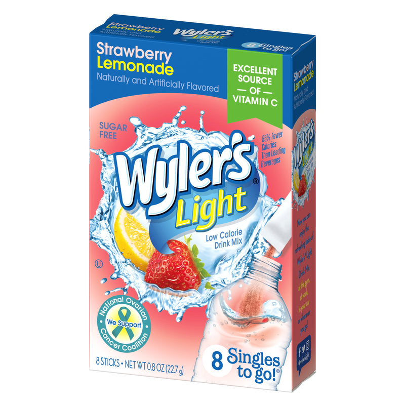 Wyler's Light Strawberry Lemonade Singles To Go Drink Mix, 8 CT
