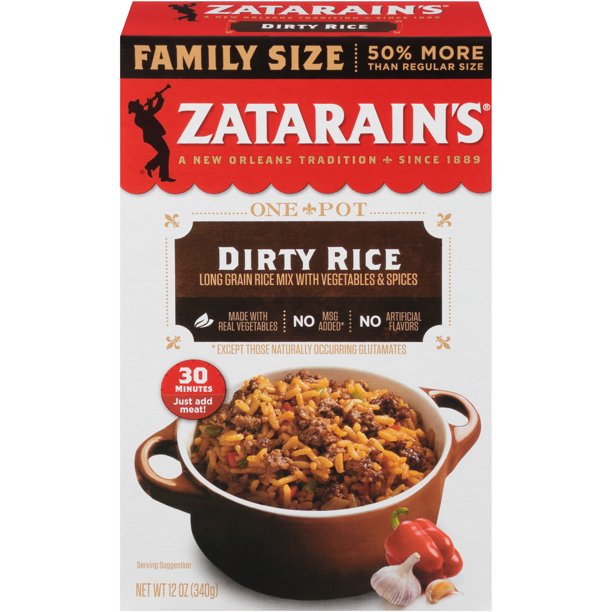 Zatarain's Dirty Rice Mix, 12 OZ - Trustables