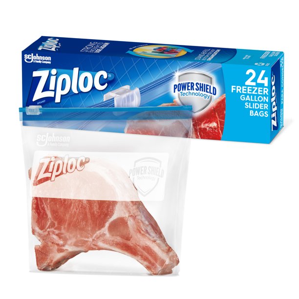 Ziploc Slider Gallon Freezer Bag Value Pack, 24 CT