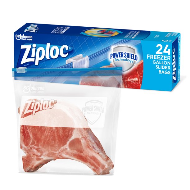 Ziploc Slider Gallon Freezer Bag Value Pack, 24 CT - Trustables