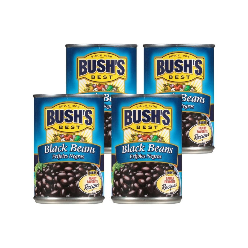 BUSH'S BEST Black Beans 4-Count