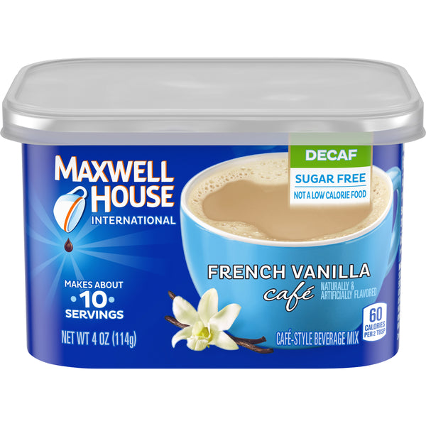 Maxwell House International Decaf French Vanilla Mix, 4 OZ - Trustables