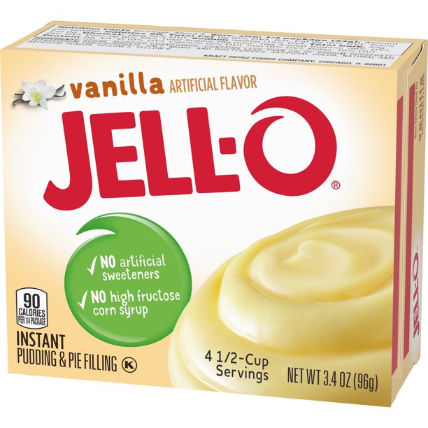 Jell-O Instant Pudding Mix, Vanilla, 3.4 OZ - Trustables