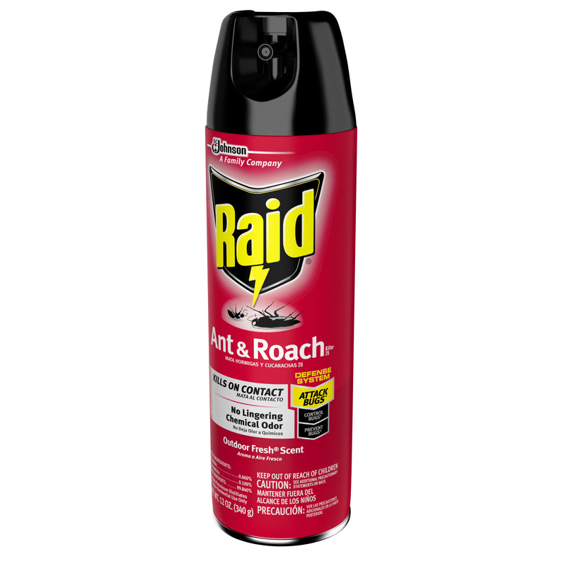 Raid Ant & Roach Killer Outdoor Fresh Scent 12 oz - Trustables