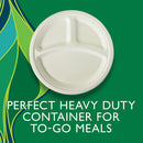 Hefty EcoSave 10-1/8" Compostable Compartment Plates, 16 CT - Trustables