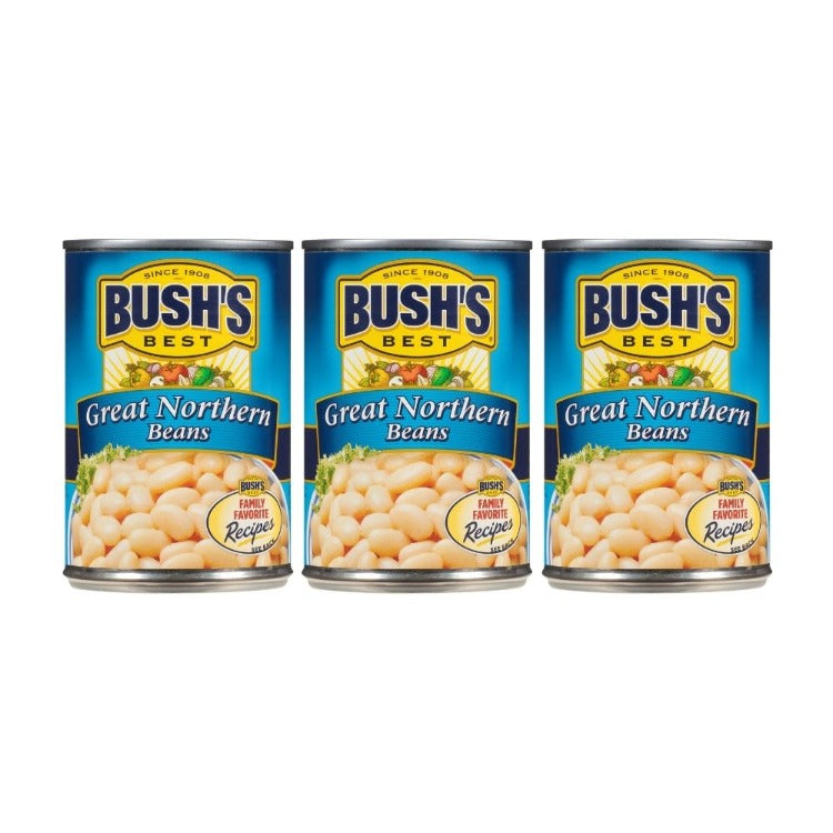 BUSH'S BEST Canned Great Northern Beans 3-count