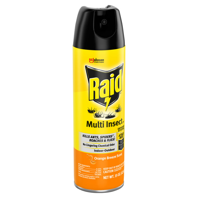 Raid Multi Insect Killer 7, Orange Breeze Scent, 15 oz - Trustables