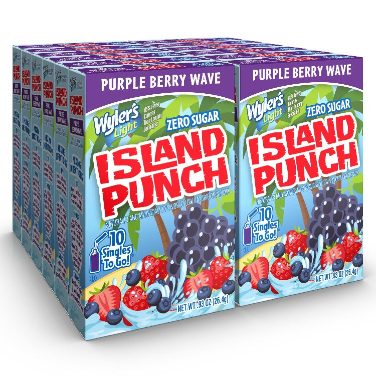 Wyler's Light Island Punch, Purple Berry Wave, 10 CT