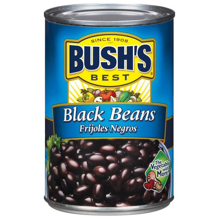 BUSH'S BEST Black Beans Can, Can of Black Beans, BUSH'S BEST 15oz Black Beans