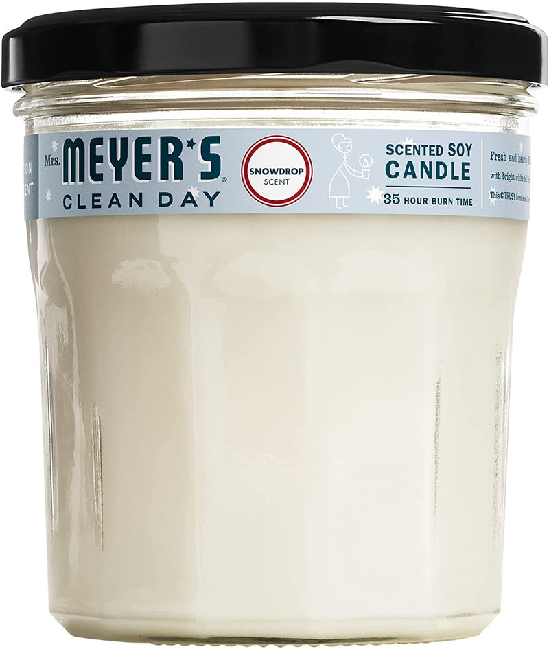 Mrs. Meyer's Soy Candle, Snow Drop, 7.2 OZ - Trustables