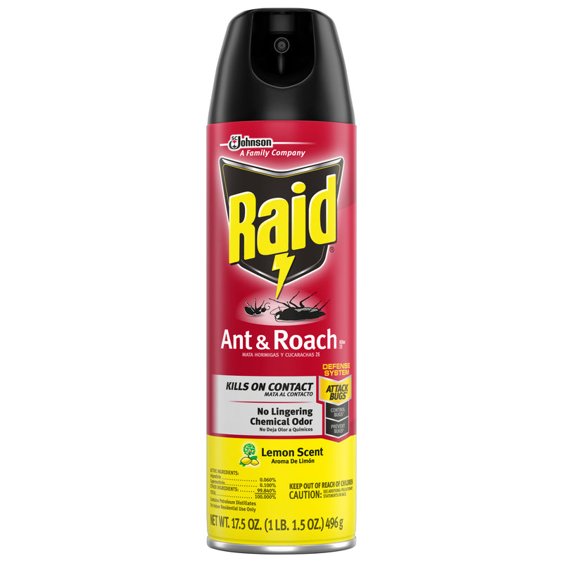 Raid Ant & Roach Killer 26, Lemon Scent, 17.5 oz - Trustables