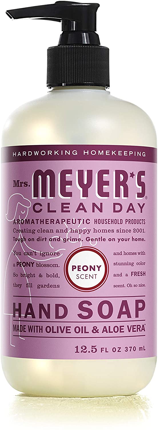 Mrs. Meyer's Spring Hand Soap Variety Pack, 1 Lilac, 1 Peony, 1 Mint , 3 CT - Trustables