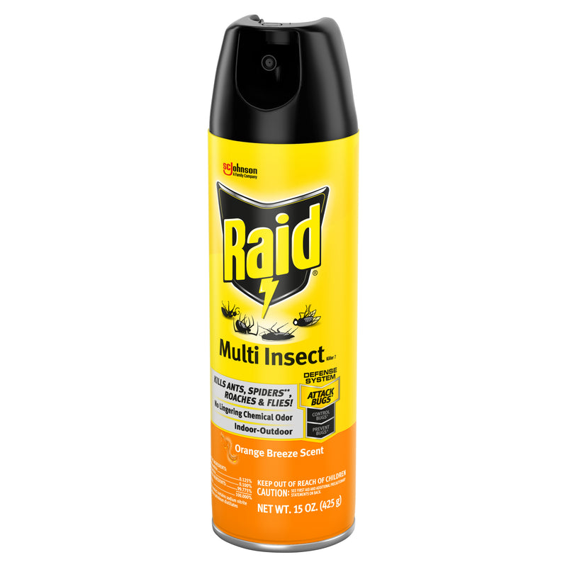 Raid Multinsect Raid Multi Insect Killer 7, Orange Breeze Scent, 15 oz | Trustables