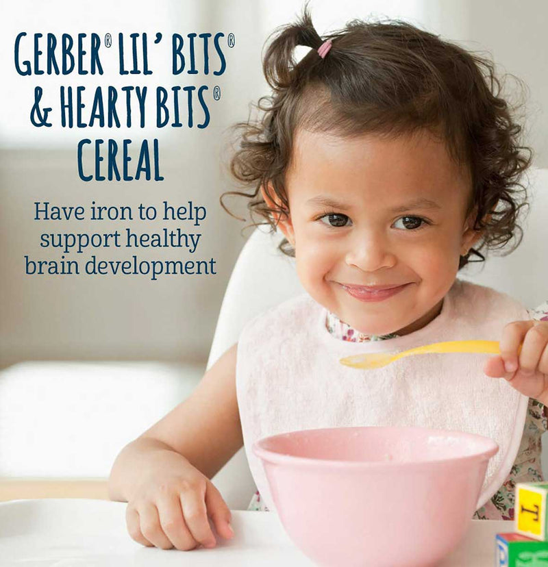 Gerber Baby Cereal Hearty Bits, Multigrain Cereal Banana Apple Strawberry, 8 OZ - Trustables
