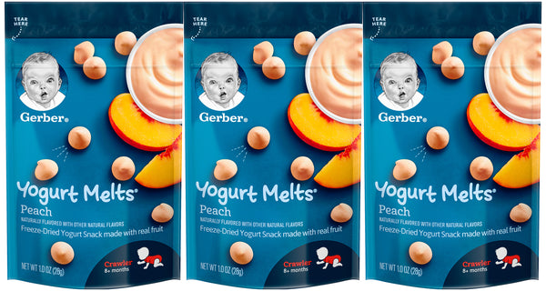 Gerber Yogurt Melts, Peach, 1 OZ - Trustables