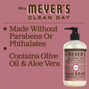 Mrs. Meyer's Clean Day Liquid Hand Soap Bottle, Rosemary Scent, 12.5 fl oz - Trustables