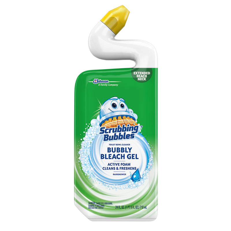 Scrubbing Bubbles Toilet Bowl Cleaner Bubbly Bleach Rainshower, 24 OZ - Trustables