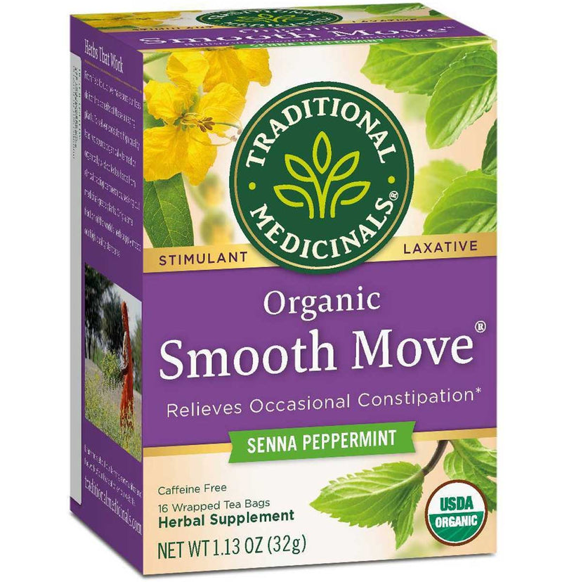 Traditional Medicinals Organic Smooth Move Peppermint Laxative Tea, 16 Tea Bags - Trustables