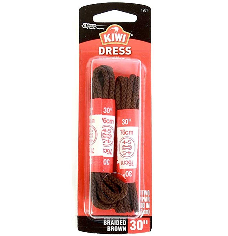 KIWI Casual Round Brown 30" Replacement Shoe Laces, 2 Pairs, 1 CT | Trustables KIWI Casual Round Brown 30" Replacement Shoe Laces, 2 Pairs, 1 CT | Trustables