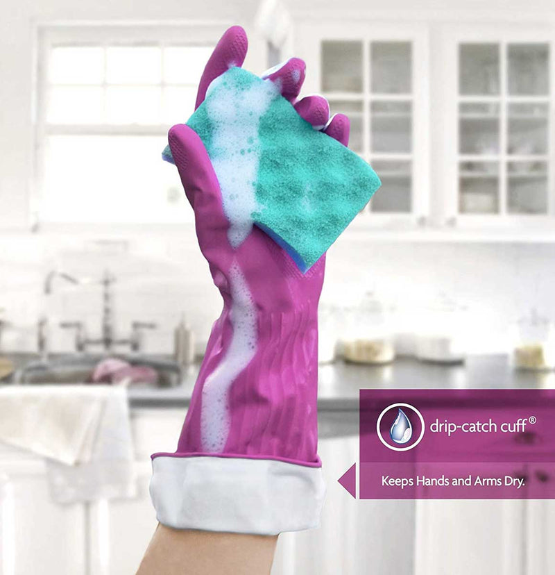 Playtex Living DripCatch Cuff Purple Small Gloves, 1 PR - Trustables
