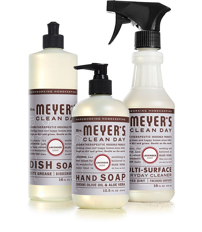 Mrs. Meyer's Lavender Kitchen set, Dish soap, Hand soap, and Multi-surface Cleaner, Lavender, 1 CT - Trustables
