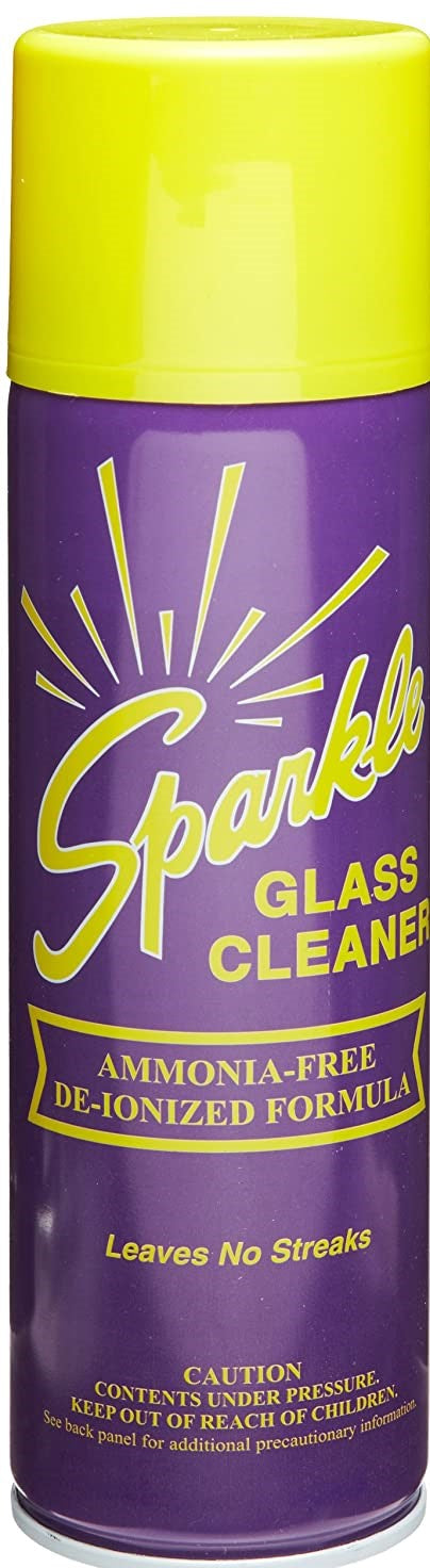 Sparkle Glass Cleaner, Original Purple, 20oz Aerosol Can, 20 OZ - Trustables