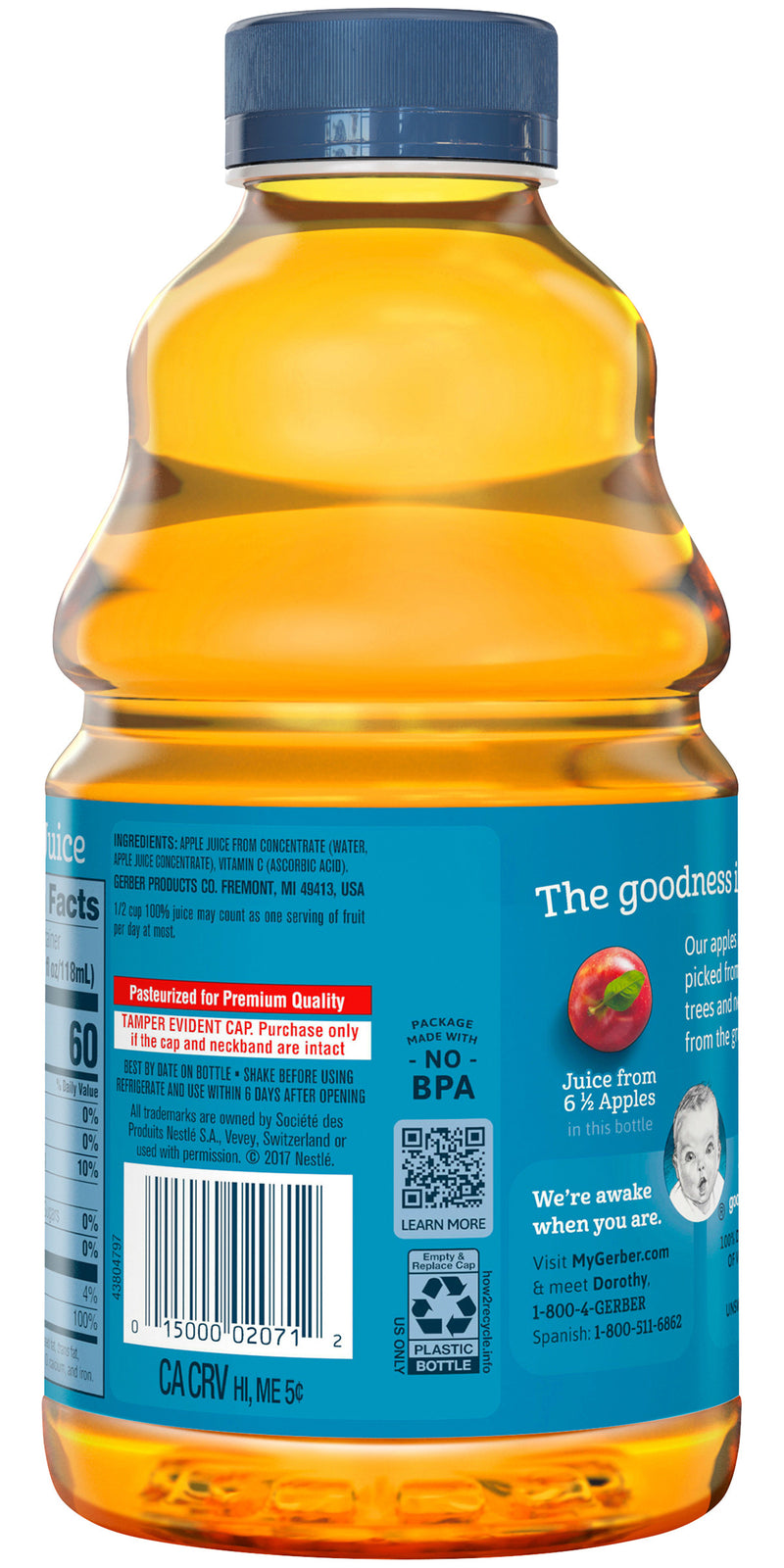 Gerber Nature Select Baby 100% Fruit Juice, Apple, 32 OZ - Trustables