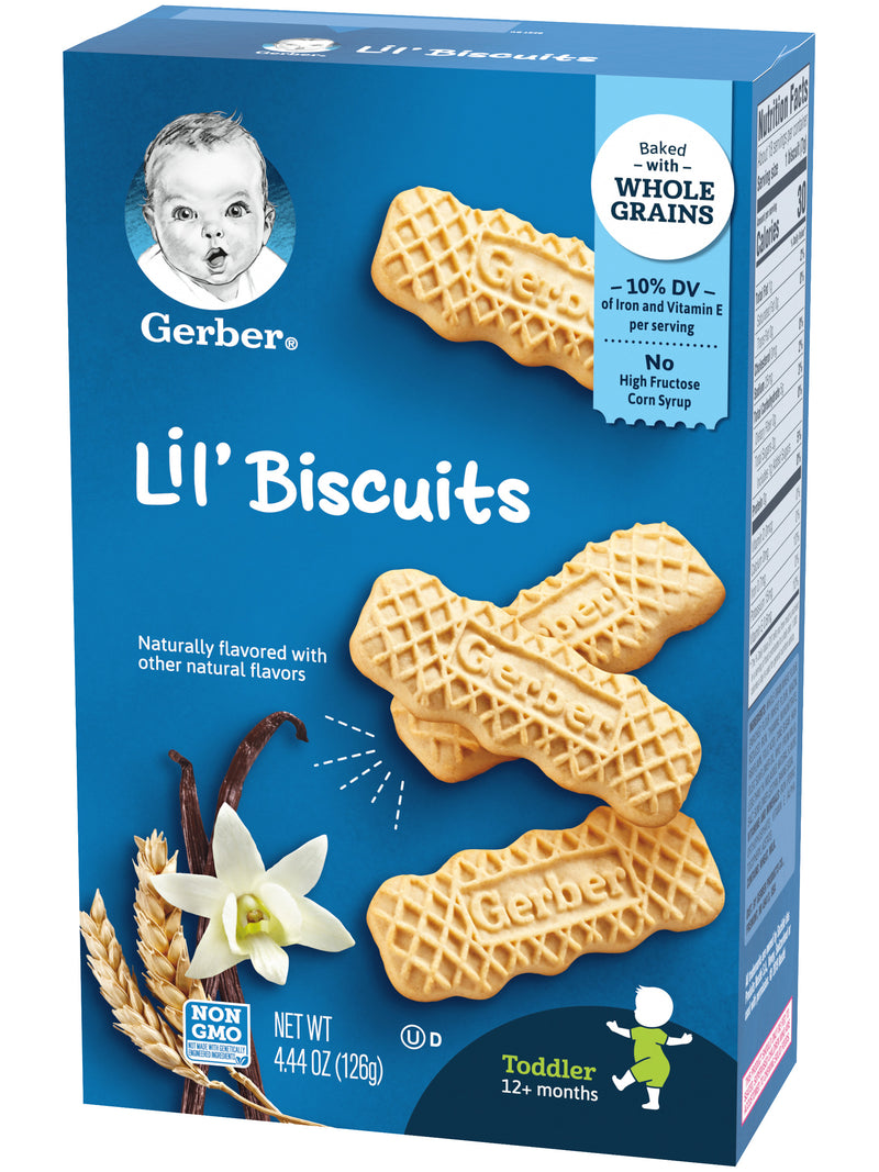 Gerber Lil' Biscuits, Vanilla Wheat, 4.44 OZ - Trustables