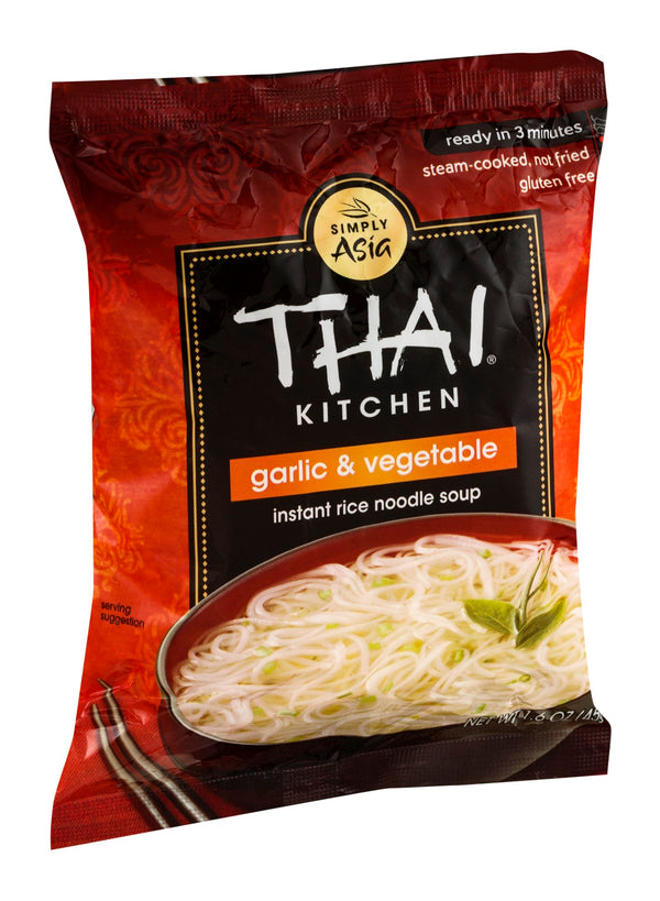 Thai Kitchen Garlic & Vegetable Instant Rice Noodle Soup, 1.6 OZ - Trustables