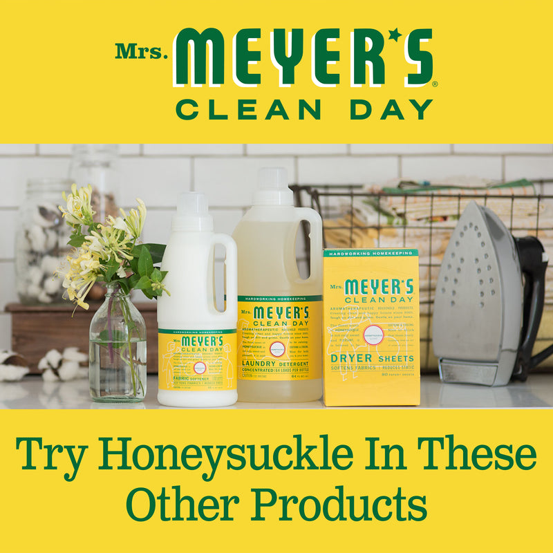 Mrs. Meyer's Clean Day Liquid Hand Soap Refill Bottle, Honeysuckle Scent, 33 fl oz - Trustables