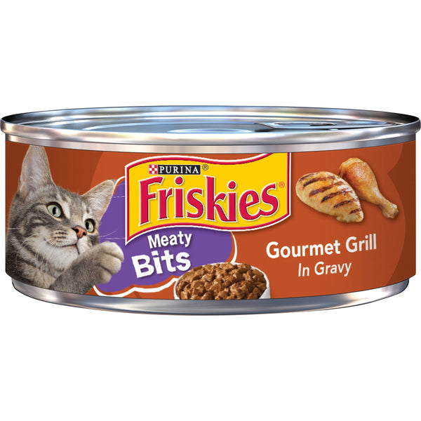 Friskies Meaty Bits Gourmet Grill in Gravy Adult Wet Cat Food, 5.5 OZ - Trustables
