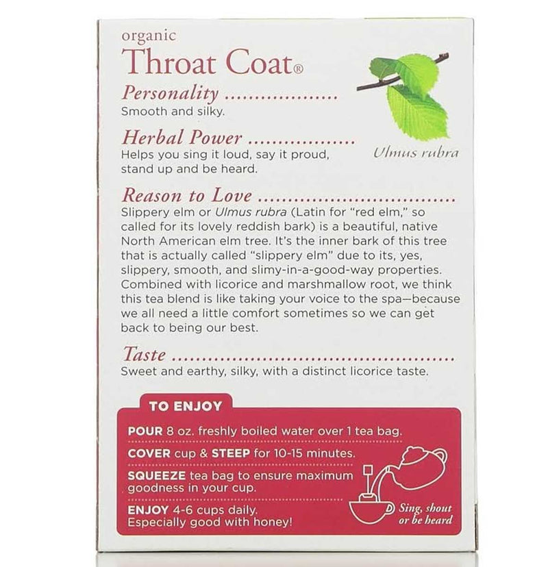 Traditional Medicinals Organic Throat Coat Seasonal Tea, 16 Tea Bags - Trustables