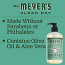 Mrs. Meyer's Clean Day Liquid Hand Soap, Basil Scent, 12.5 ounce bottle - Trustables