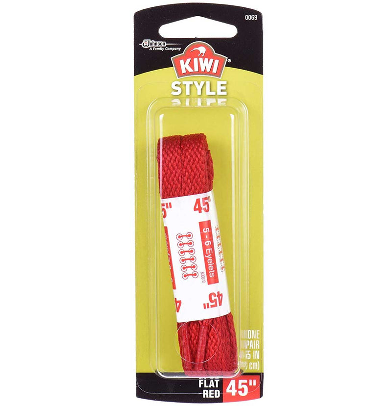 KIWI Fashion Laces Red 45'' , 1 PAIR - Trustables