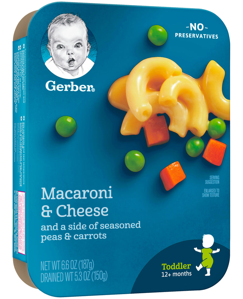 Gerber Lil Entrees, Mac & Cheese with Peas Carrots, 6.6 oz - Trustables