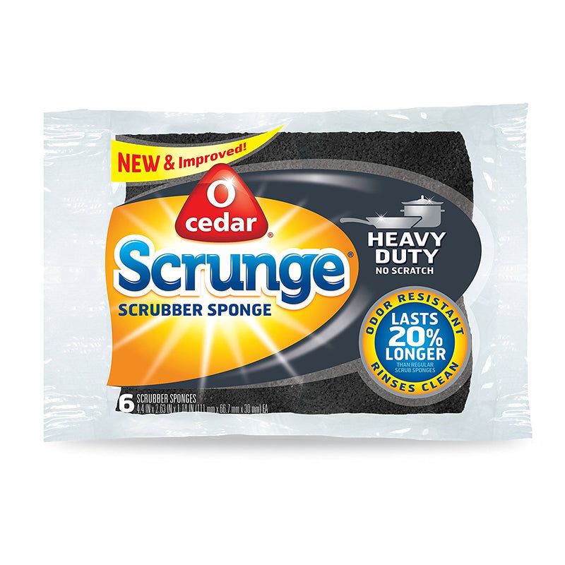 O-Cedar Heavy Duty Scrunge Scrub Sponge, 6 CT - Trustables
