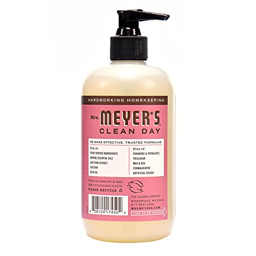 Mrs. Meyer's Clean Day Liquid Hand Soap Bottle, Rosemary Scent, 12.5 fl oz - Trustables